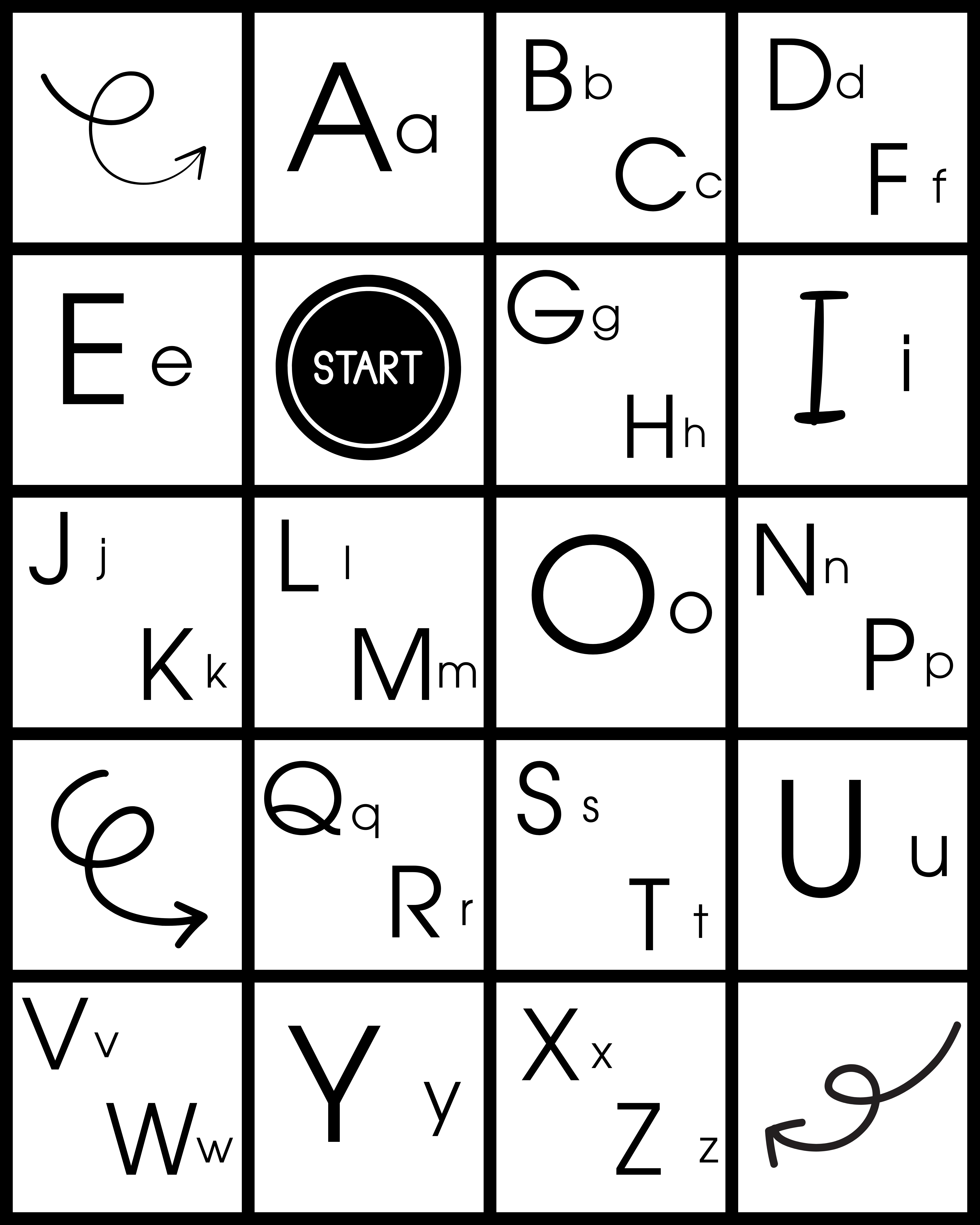 Alphabet mat with Bee-Bot start square